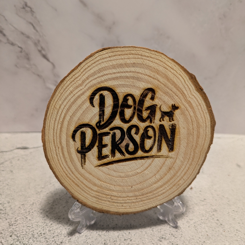 Dog Person Wooden Plaque
